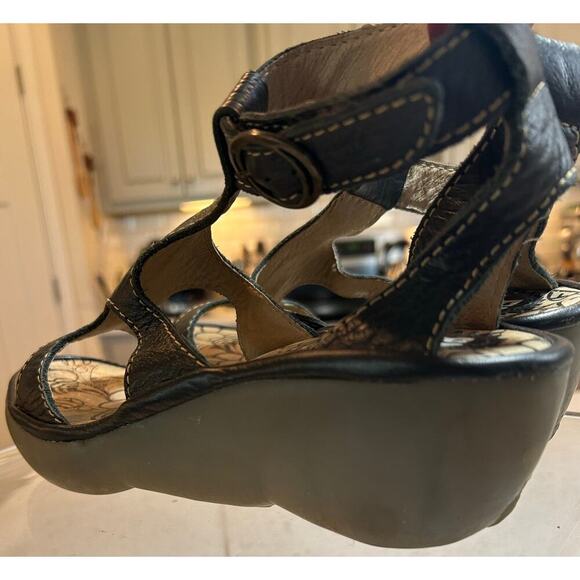 FLY London Platform Sandals Black - Size 37 - EUC! - Picture 3 of 10